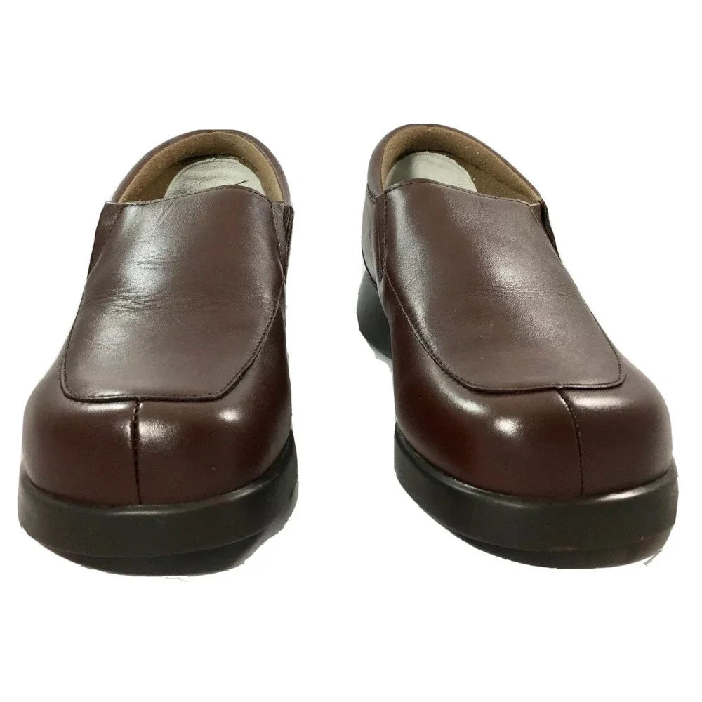 Drew Comfort Slip On Flat Shoes Jessie‎ Chestnut Brown Calf Leather Womens 6 W